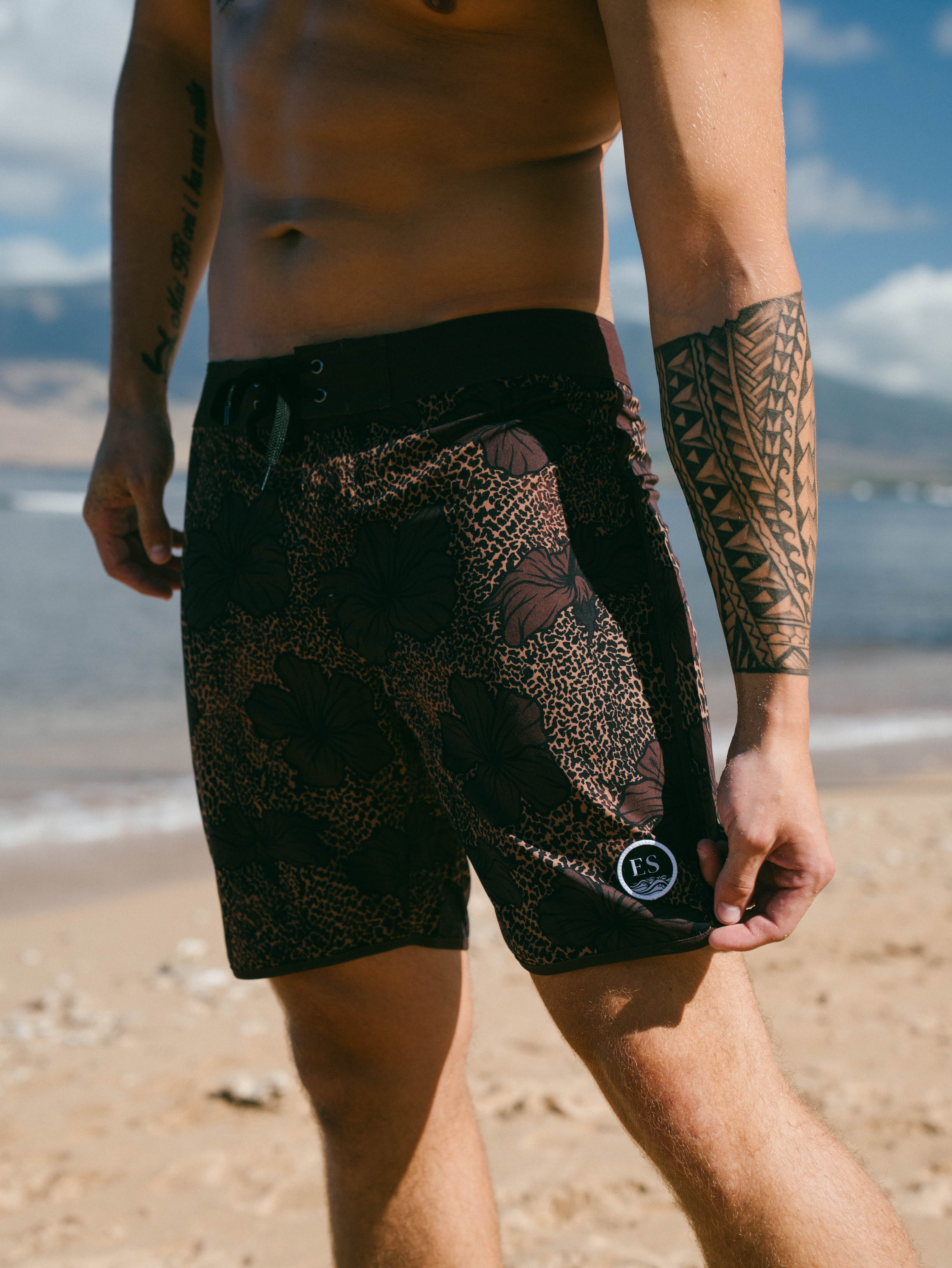 Wild Hibiscus Board Shorts