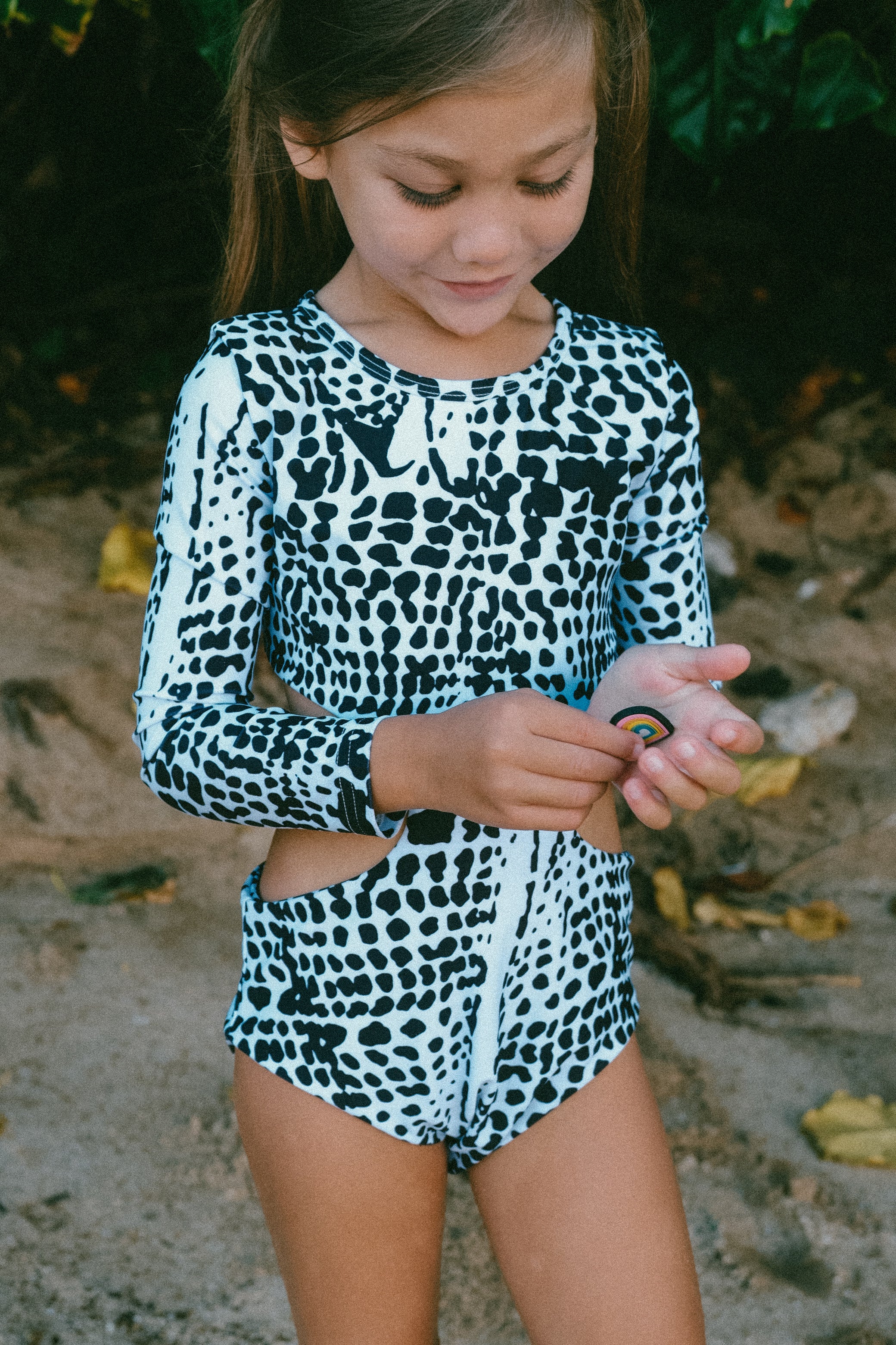 Leopard cone shell luna one piece