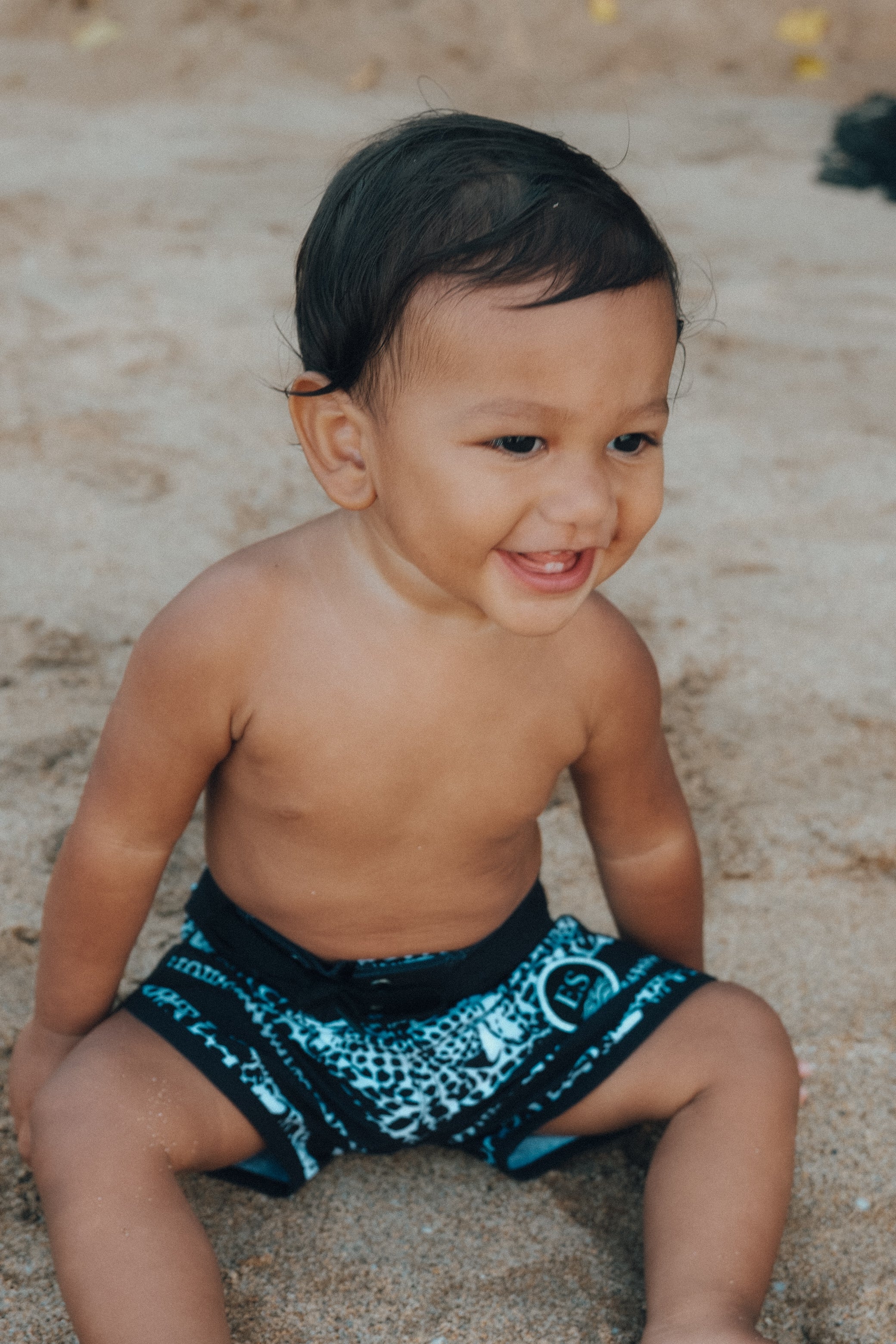Keiki leopard cone shell board shorts
