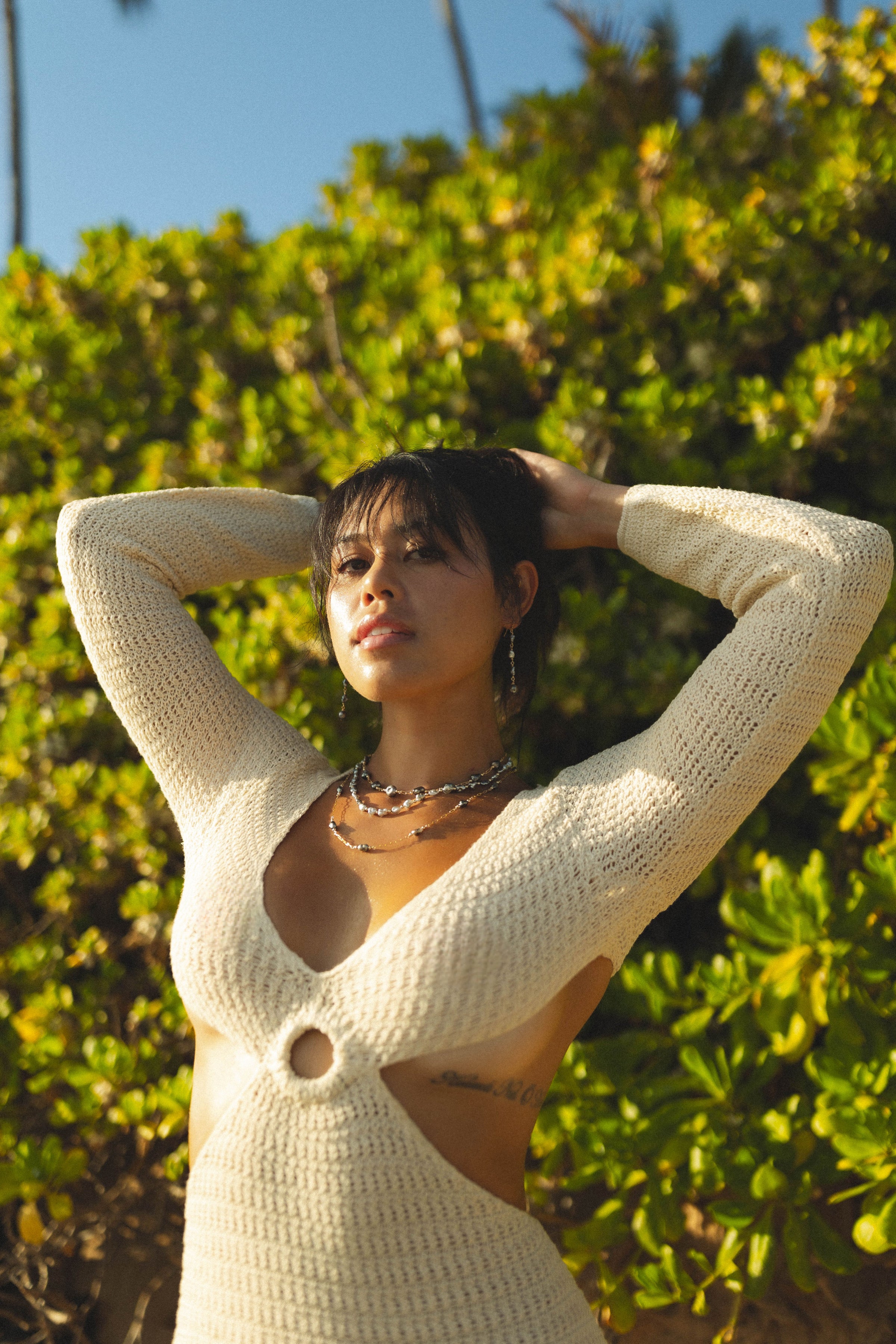 Alana Crochet dress Cream