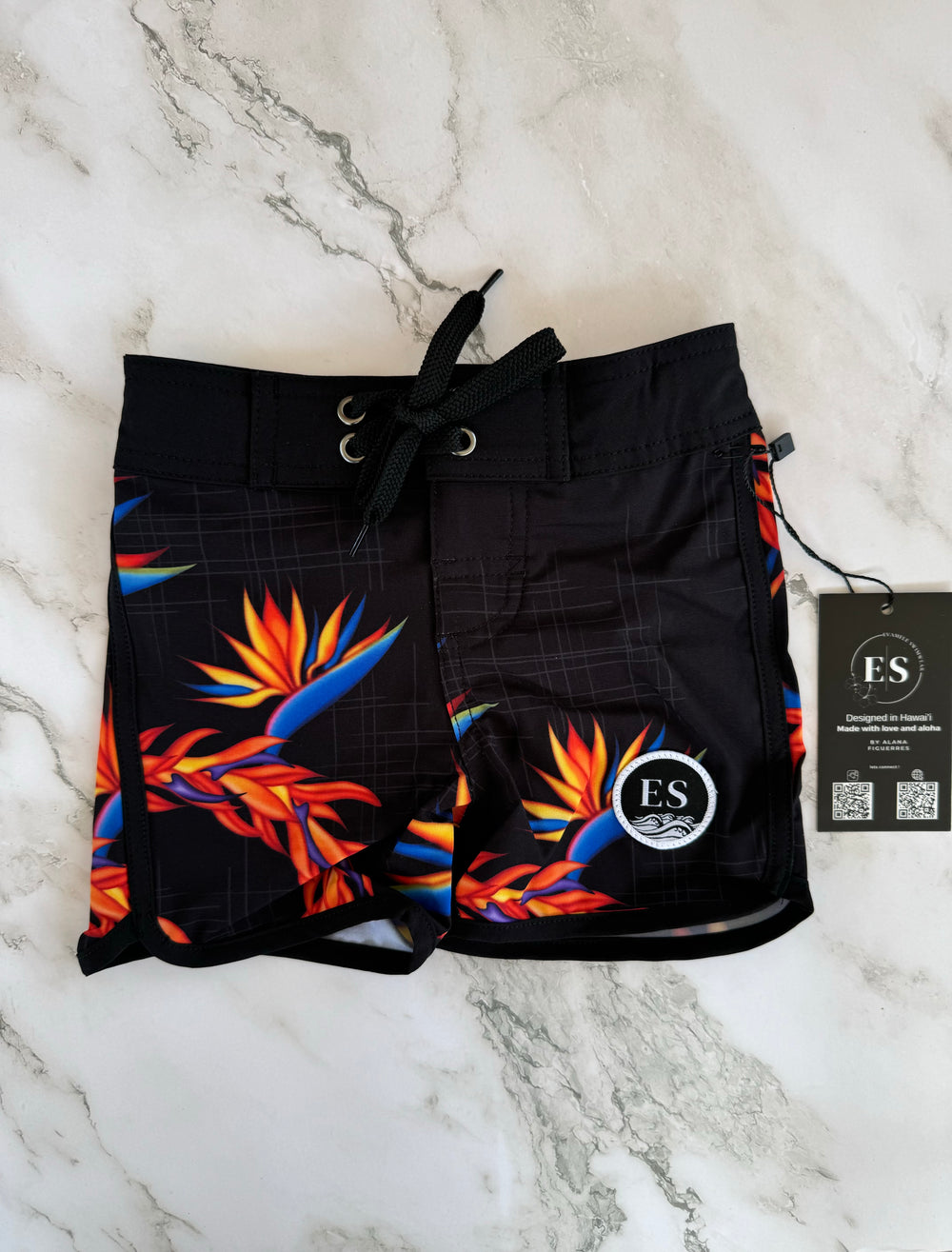 Keiki bird of paradise board shorts