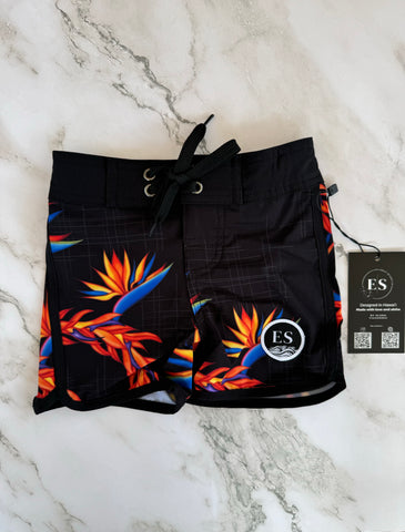 Keiki bird of paradise board shorts
