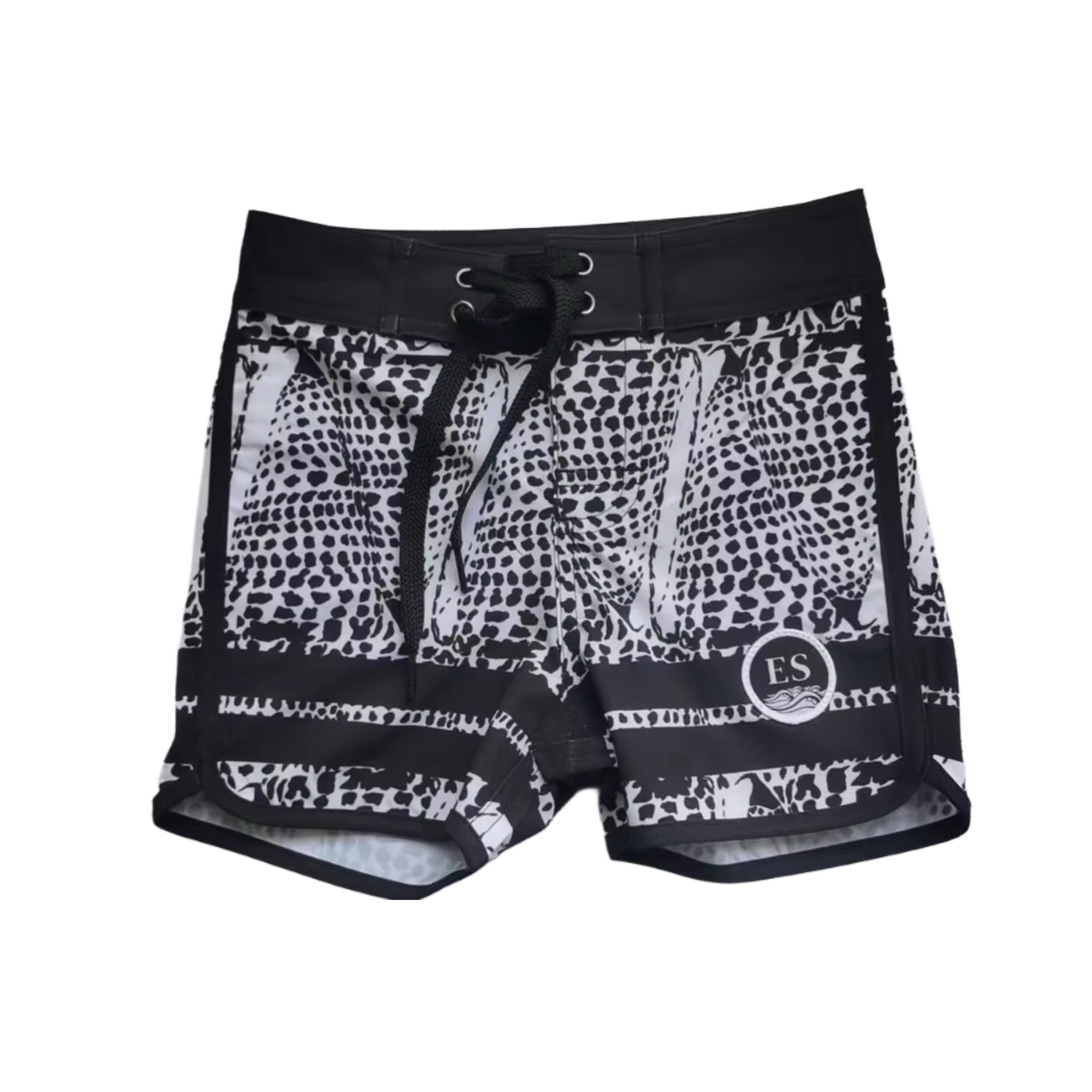 Keiki leopard cone shell board shorts