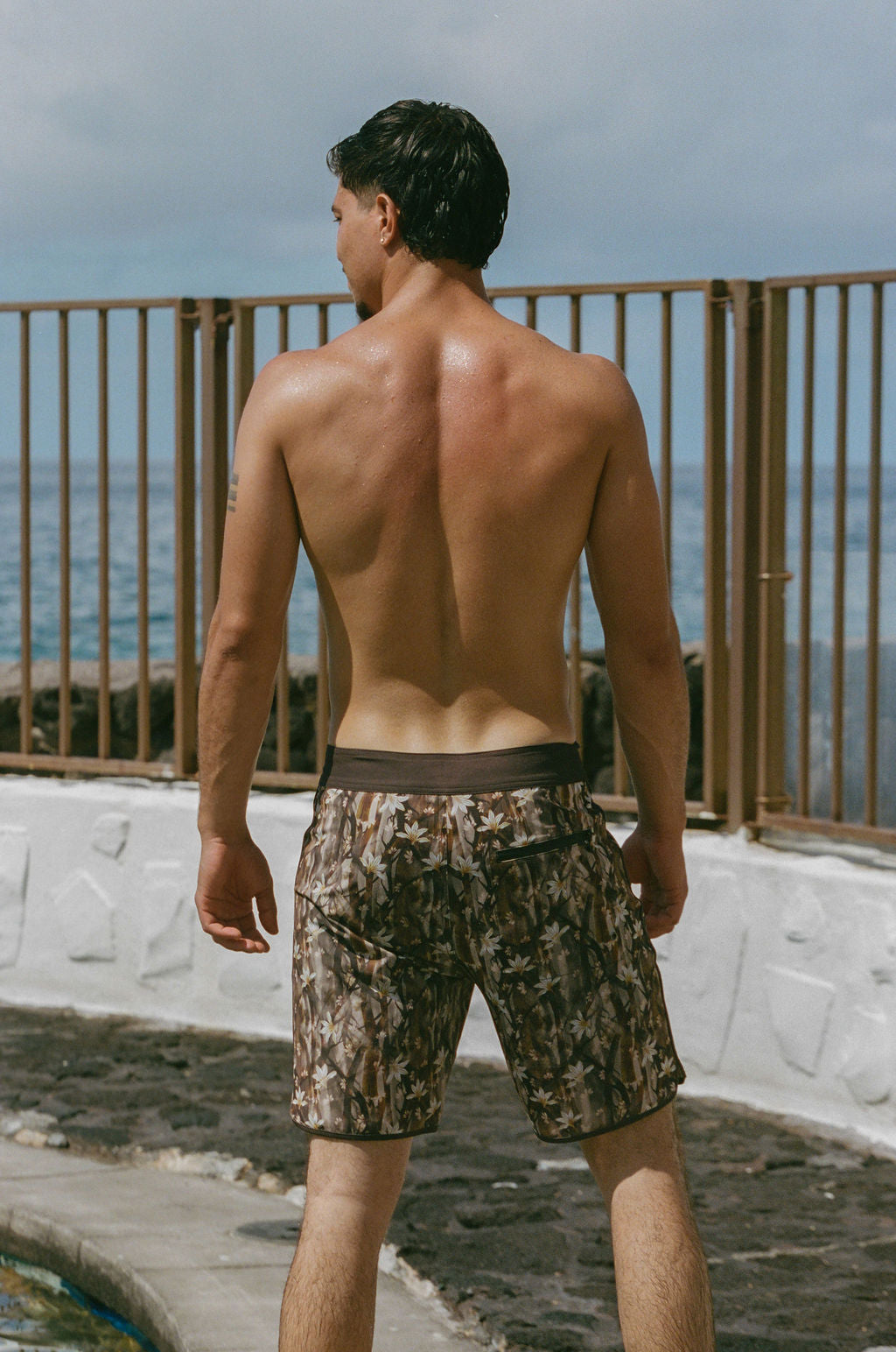 Naupaka camo Board shorts