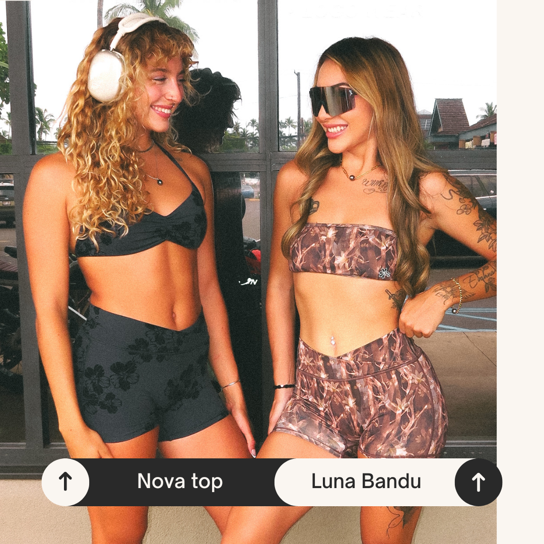 Luna bandu top Naupaka Camo