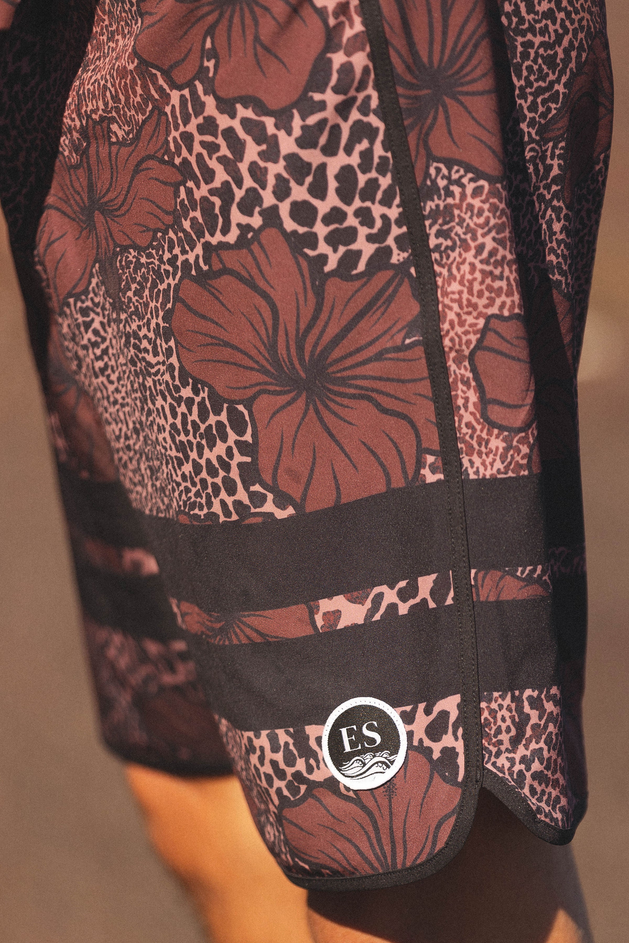 Fire Hibiscus Kane Board Shorts