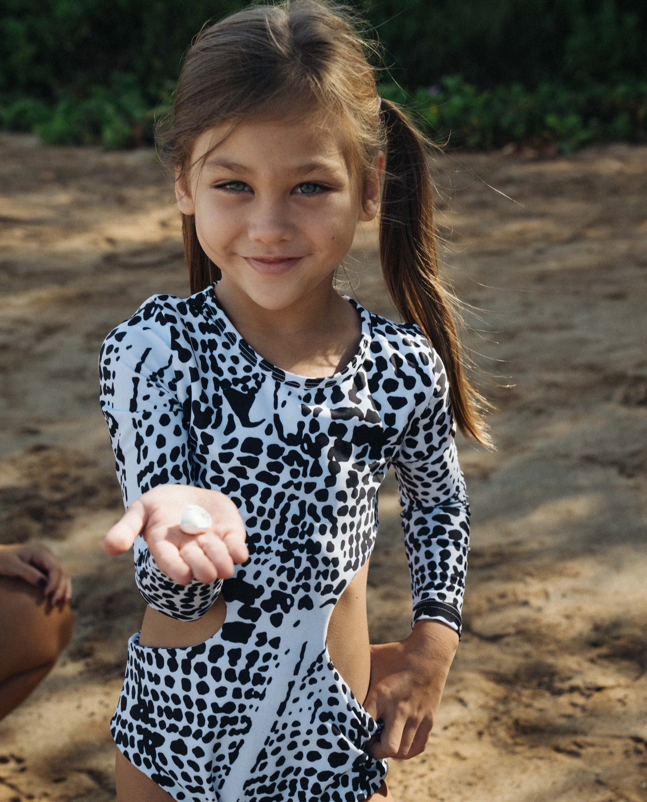 Leopard cone shell luna one piece