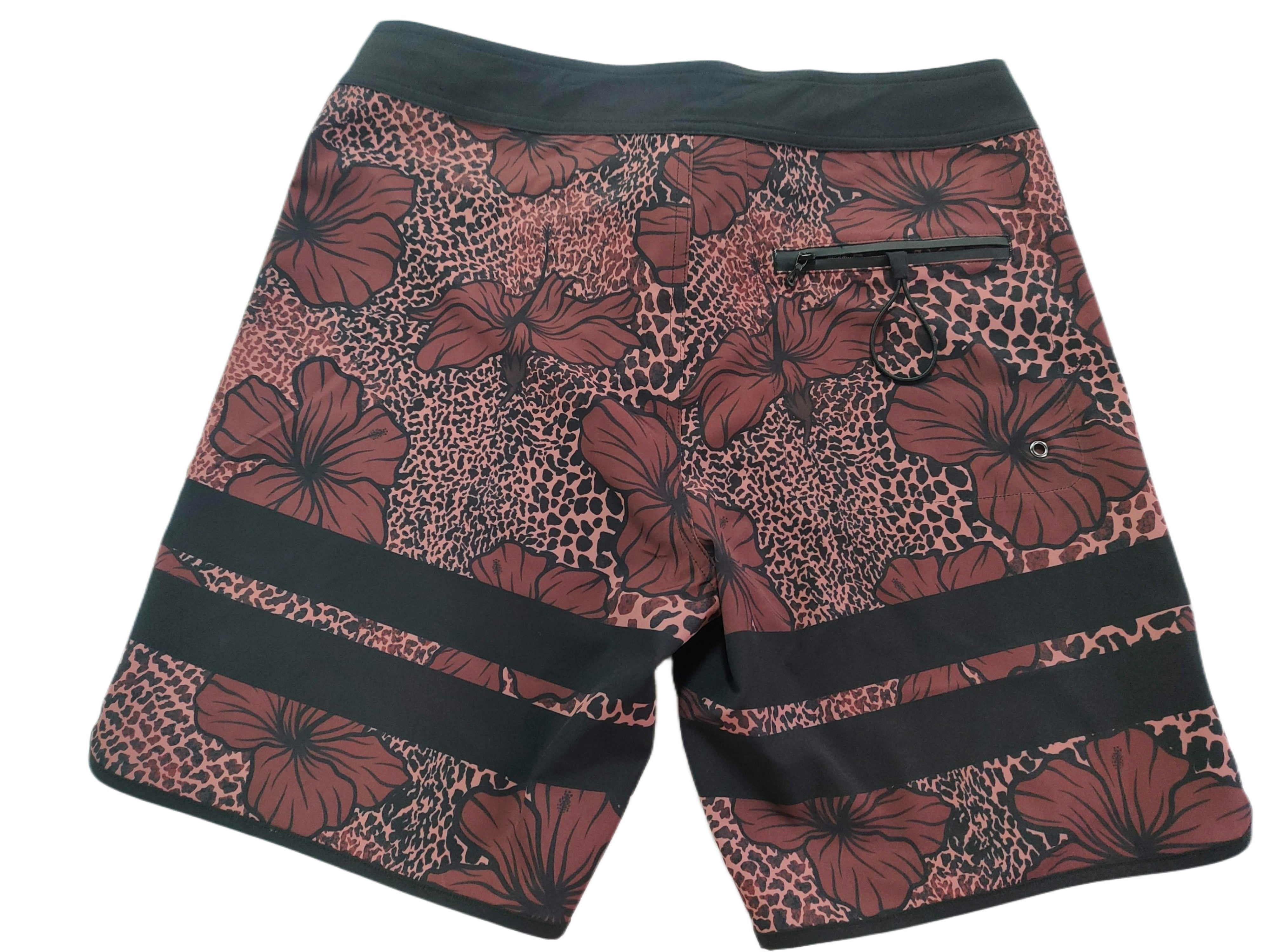 Fire Hibiscus Kane Board Shorts