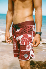 Vintage Hawaii red board shorts