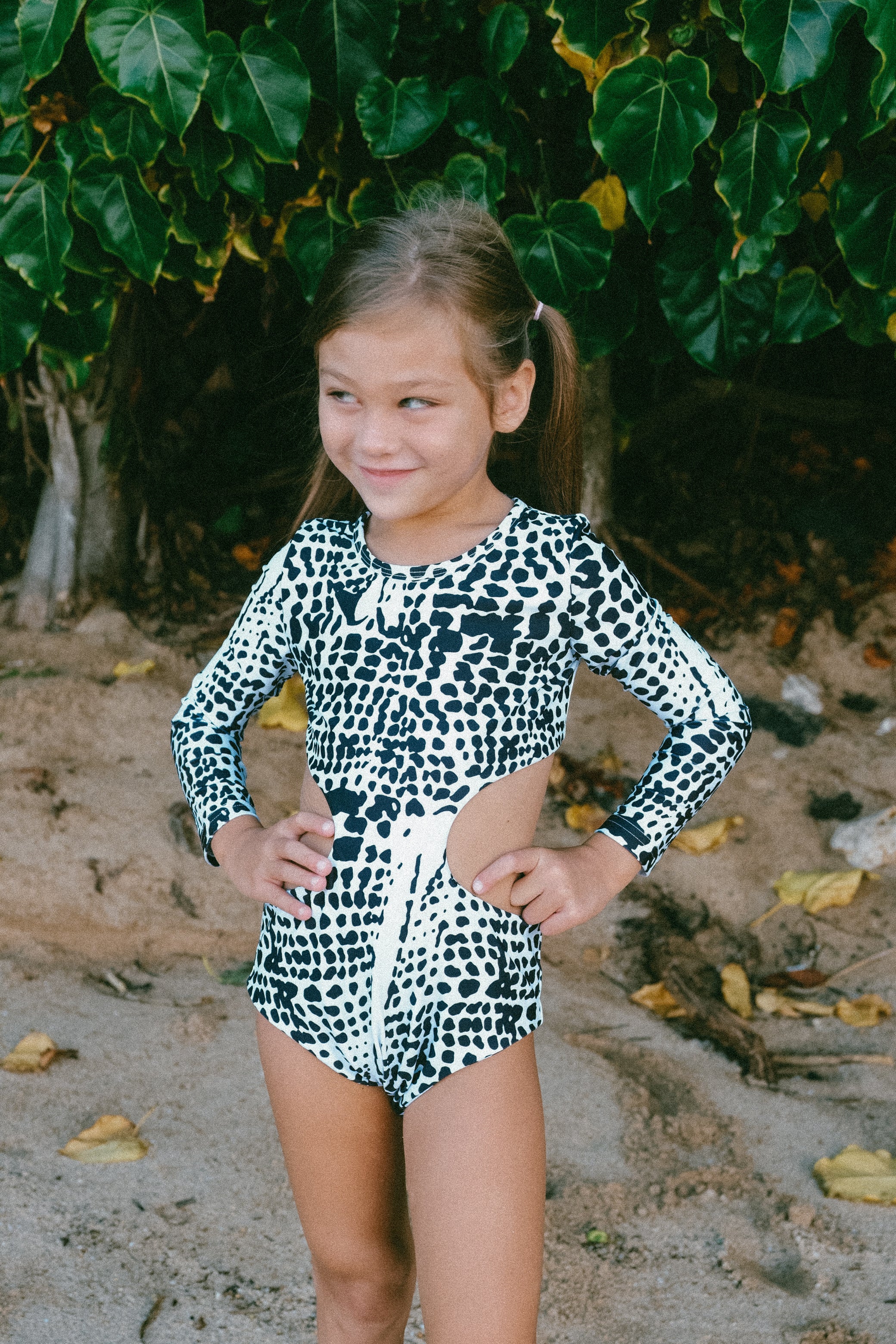 Leopard cone shell luna one piece