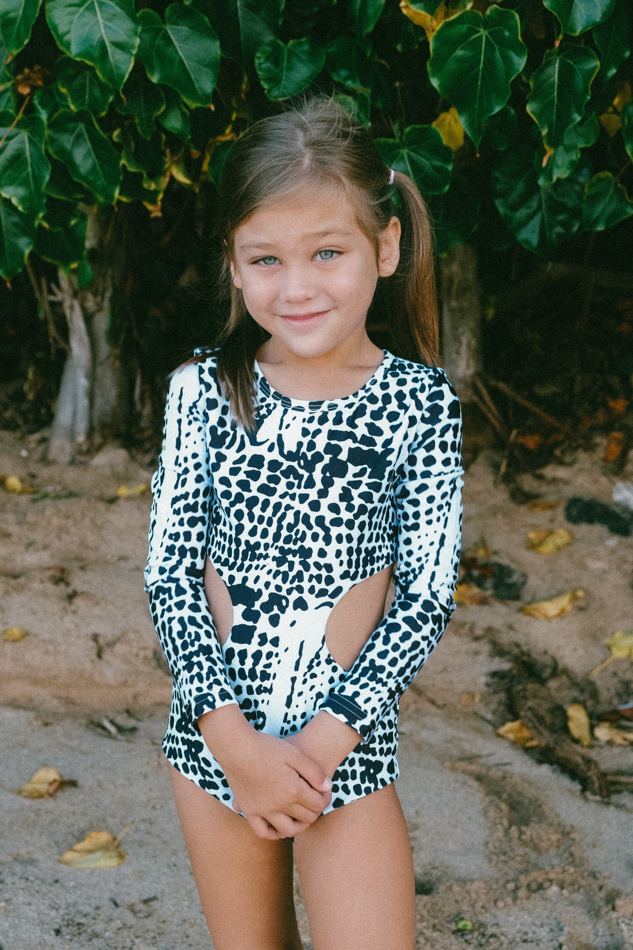 Leopard cone shell luna one piece