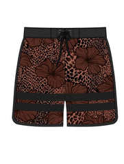 Keiki Fire Hibiscus Board shorts