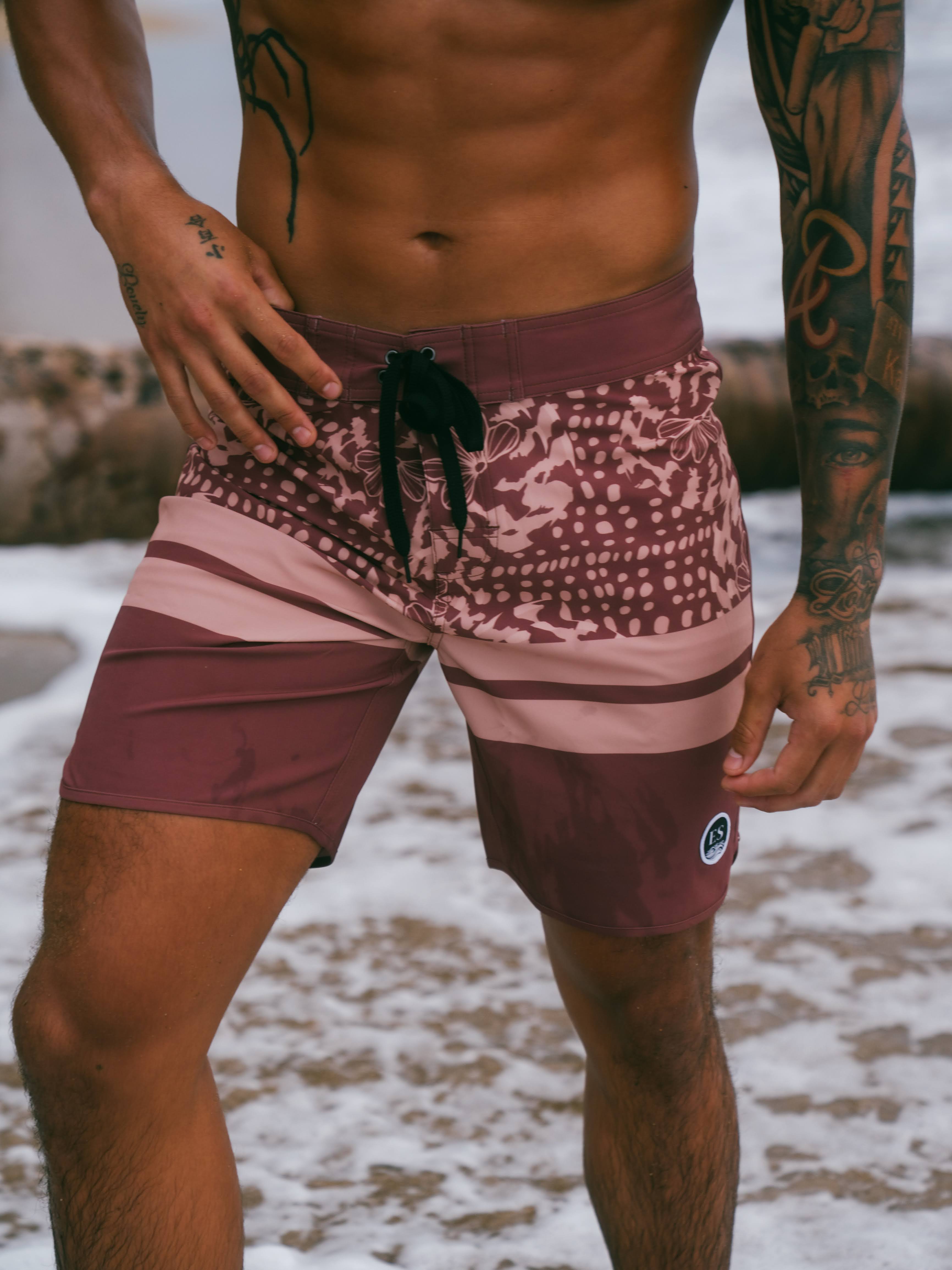 Naupaka shell Kane Board shorts