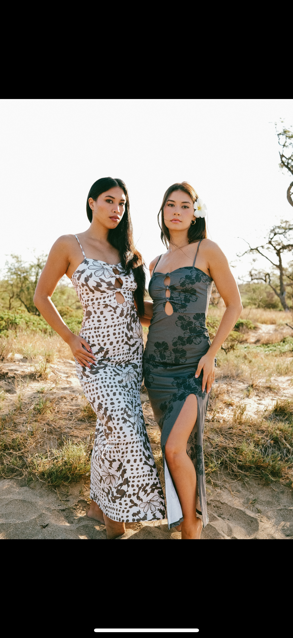 Koko Dress Island Hau charcoal