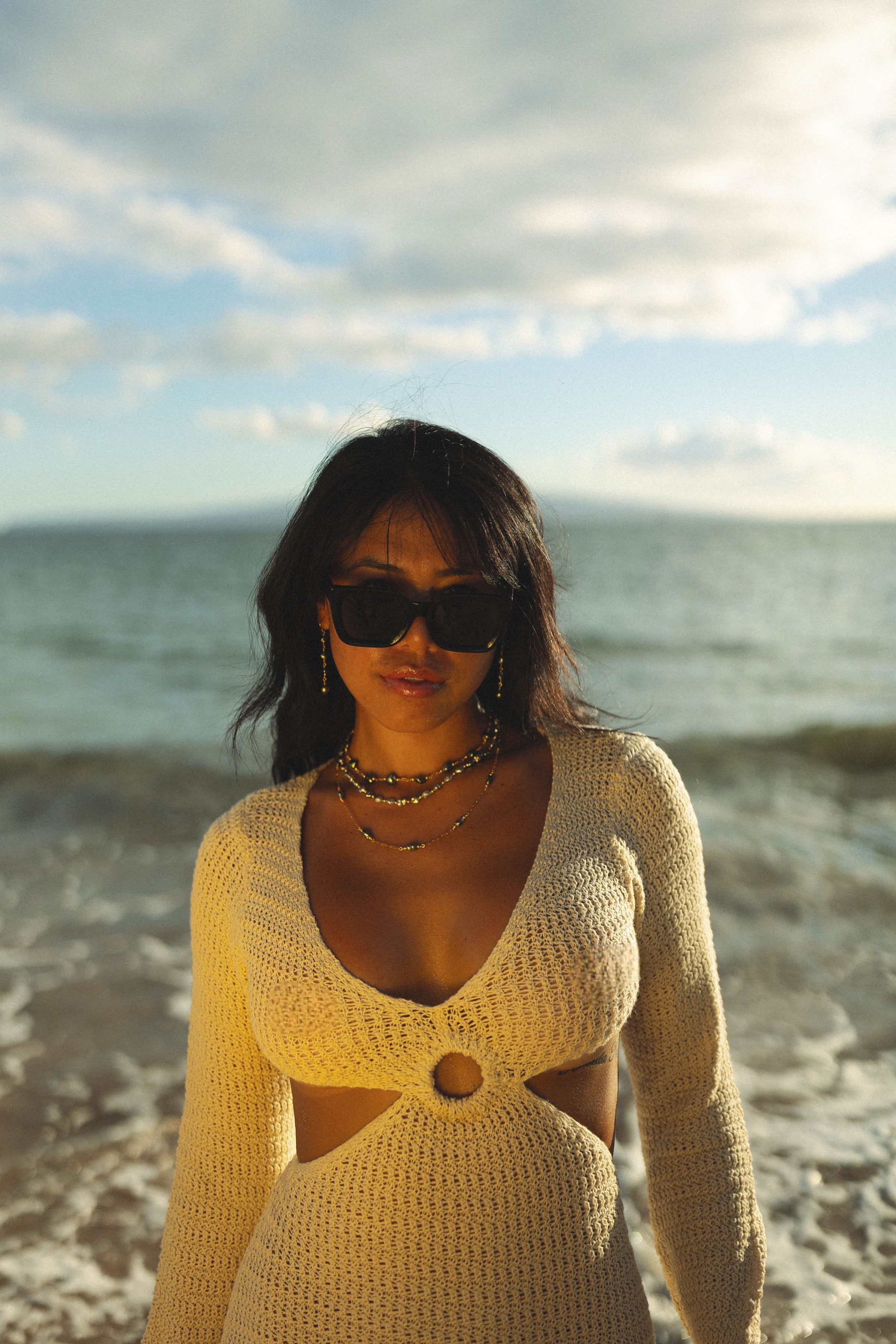 Alana Crochet dress Cream